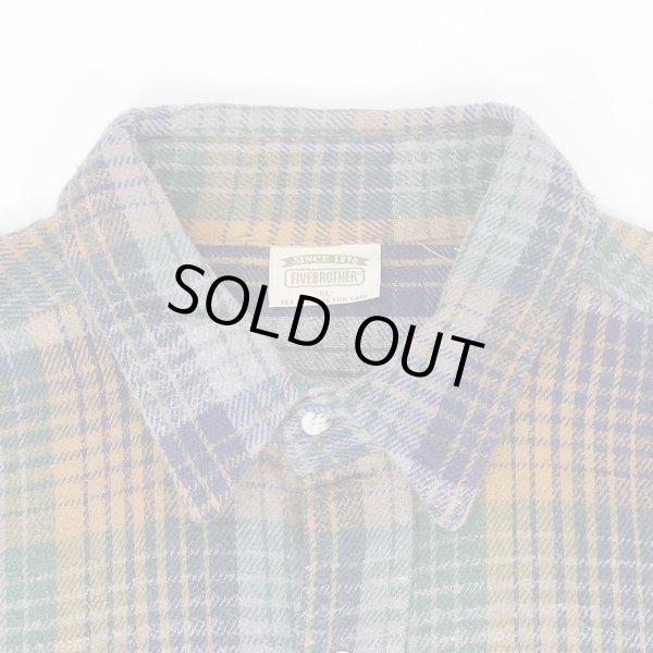 画像3: 90's FIVE BROTHER ヘビーネルシャツ "MADE IN USA" (3)