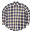 画像1: 90's BACK PACKER フランネル ボタンダウンシャツ "Blue Plaid" (1)
