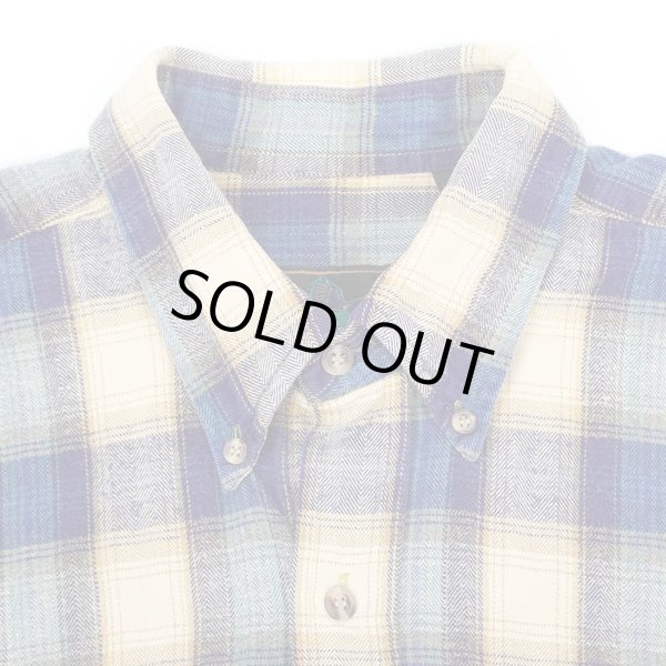 画像3: 90's BACK PACKER フランネル ボタンダウンシャツ "Blue Plaid" (3)