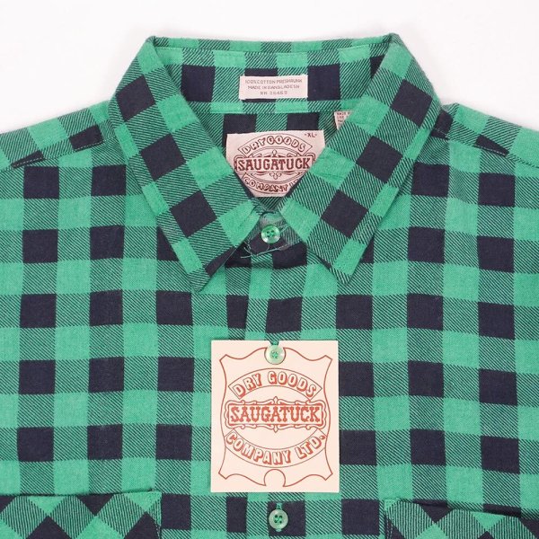 画像3: 80's SAUGATUCK ブロックチェック柄 プリントネルシャツ “DEADSTOCK” (3)