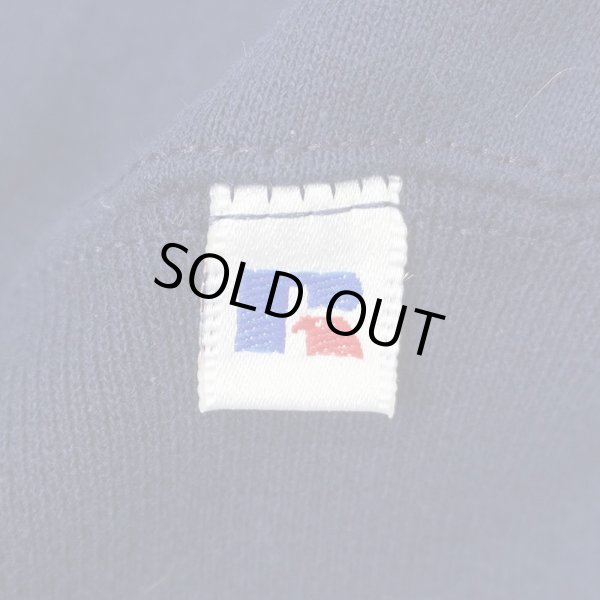 画像4: 90's RUSSELL 前V ブランクスウェット "MADE IN USA / NAVY / XXL" (4)