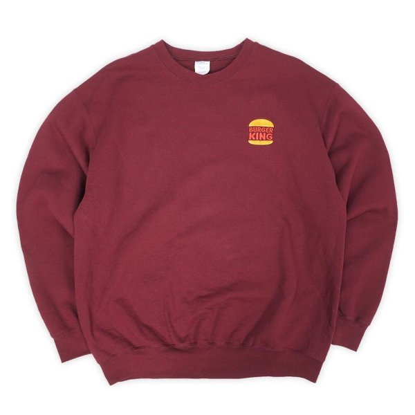 画像1: 00's BURGER KING ロゴ刺繍スウェット (1)