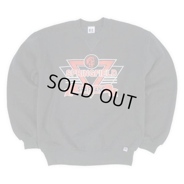 画像1: 90's RUSSELL プリントスウェット “BLACK / MADE IN USA” (1)