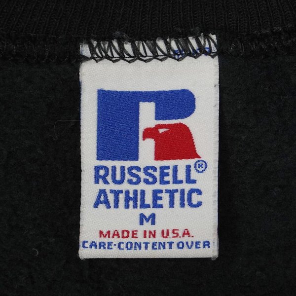 画像2: 90's RUSSELL プリントスウェット “BLACK / MADE IN USA” (2)