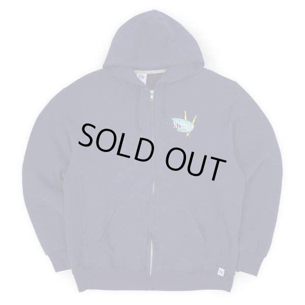 画像1: 00's RUSSELL フルジップ スウェットパーカー "NAVY" (1)