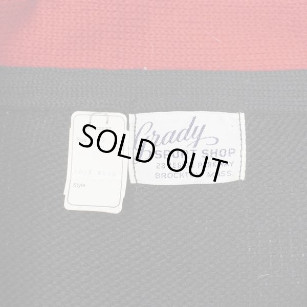 画像2: 60's Grady レタードカーディガン “BLACK×RED / DEADSTOCK” (2)