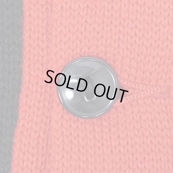 画像4: 60's Grady レタードカーディガン “BLACK×RED / DEADSTOCK” (4)