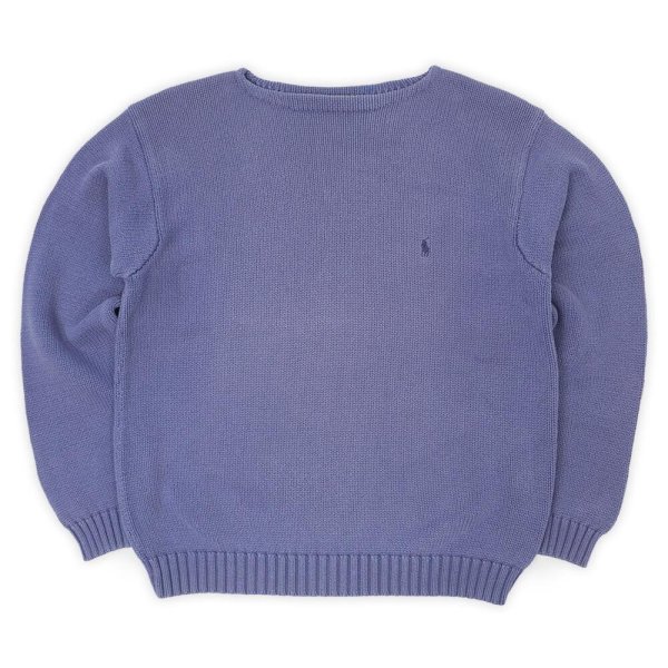 画像1: 90's Polo Ralph Lauren ボートネック コットンニット (1)