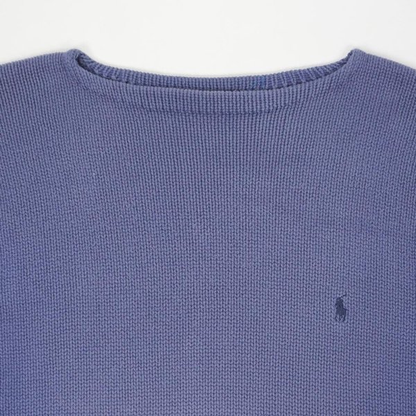 画像3: 90's Polo Ralph Lauren ボートネック コットンニット (3)