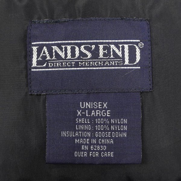 画像2: 90's LANDS' END ダウンベスト "BLACK" (2)