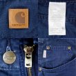 画像3: 00's Carhartt ライトダック ペインターパンツ "NAVY / W33 L30" (3)