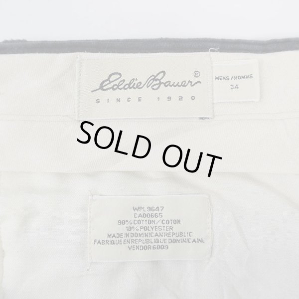 画像3: 90's Eddie Bauer 2タック 太畝コーデュロイトラウザー "白タグ / NAVY" (3)