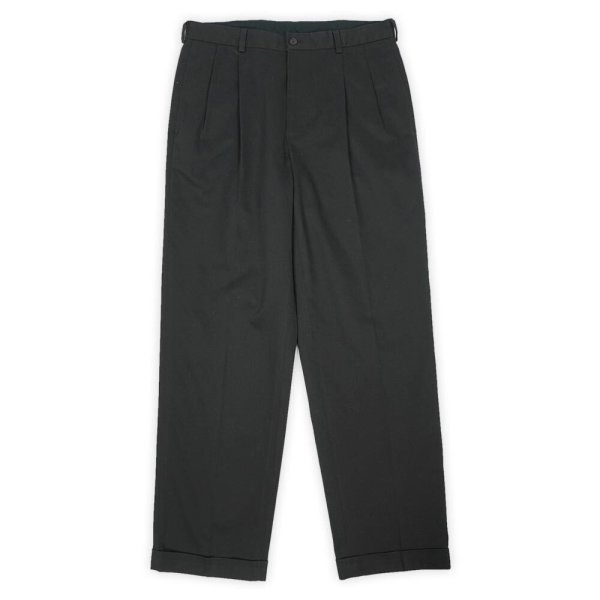 画像1: 00's Brooks Brothers 2タック チノトラウザー "ELLIOT / W34 L32 / BLACK" (1)