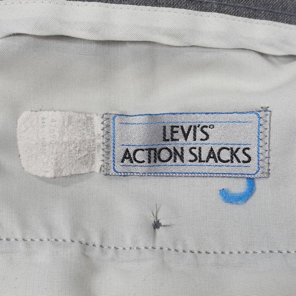 画像3: 80's Levi's アクションスラックス "HEATHER GRAY / W36 L30相当" (3)
