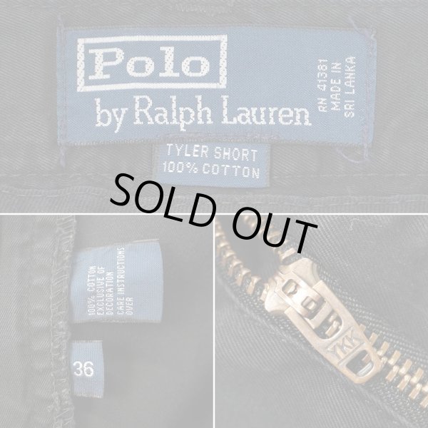 画像3: 90's Polo Raloh Lauren 2タック チノショーツ "TYLER SHORT / BLACK" (3)
