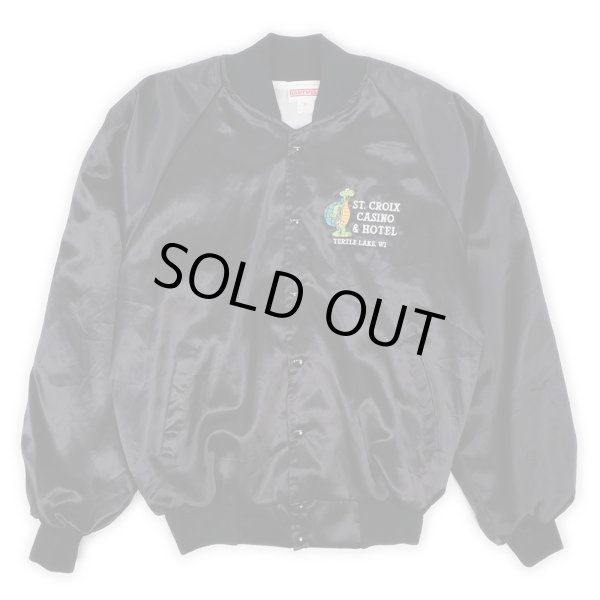 画像2: 90's ST.CROIX CASINO & HOTEL ナイロンサテンスタジャン "MADE IN USA" (2)
