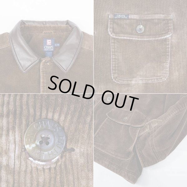 画像4: 90's CHAPS RALPH LAUREN 太畝コーデュロイ フィールドコート (4)