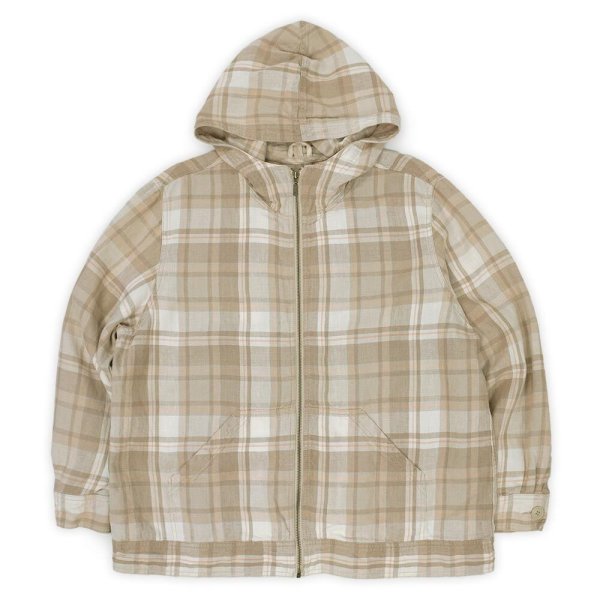 画像1: 00's Eddie Bauer リネン フーディージャケット (1)