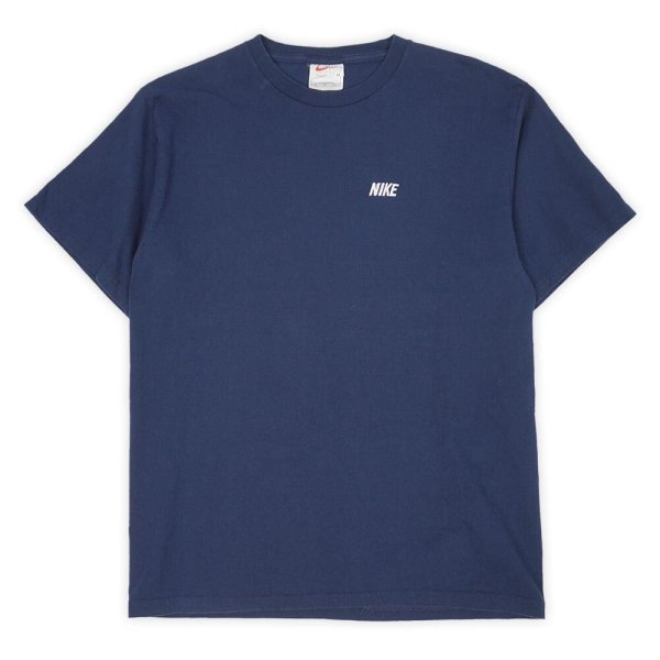 画像1: 90-00's NIKE ロゴ刺繍Tシャツ (1)