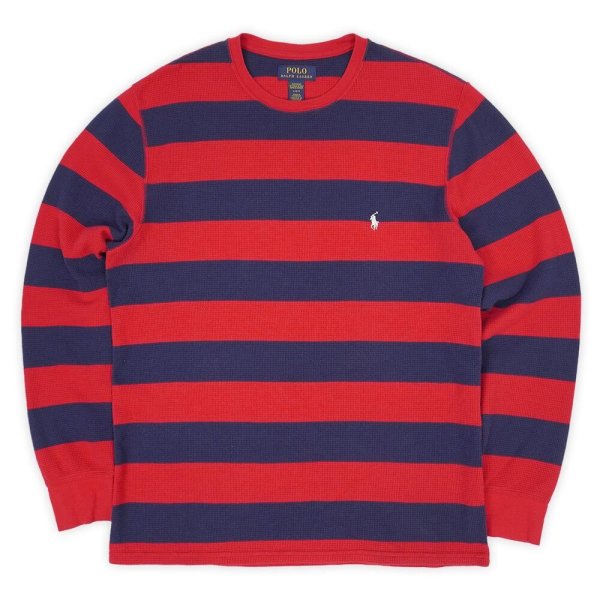 画像1: 00's Polo Ralph Lauren L/S ワイドボーダー サーマル (1)
