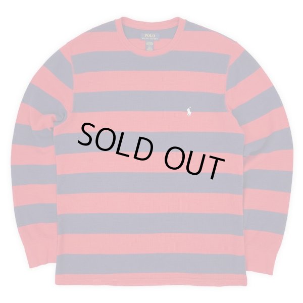 画像1: 00's Polo Ralph Lauren L/S ワイドボーダー サーマル (1)