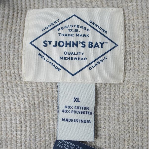 画像2: 00's ST JOHN'S BAY ヘンリーネック サーマル カットソー "DEADSTOCK" (2)