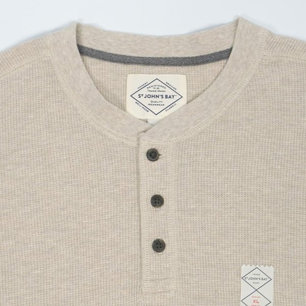 画像3: 00's ST JOHN'S BAY ヘンリーネック サーマル カットソー "DEADSTOCK" (3)