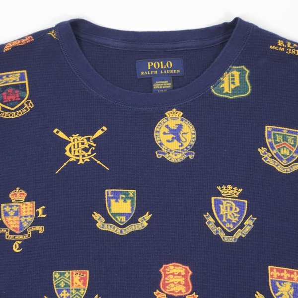 画像3: 00's Polo Ralph Lauren L/S 総柄サーマル “Emblems” (3)