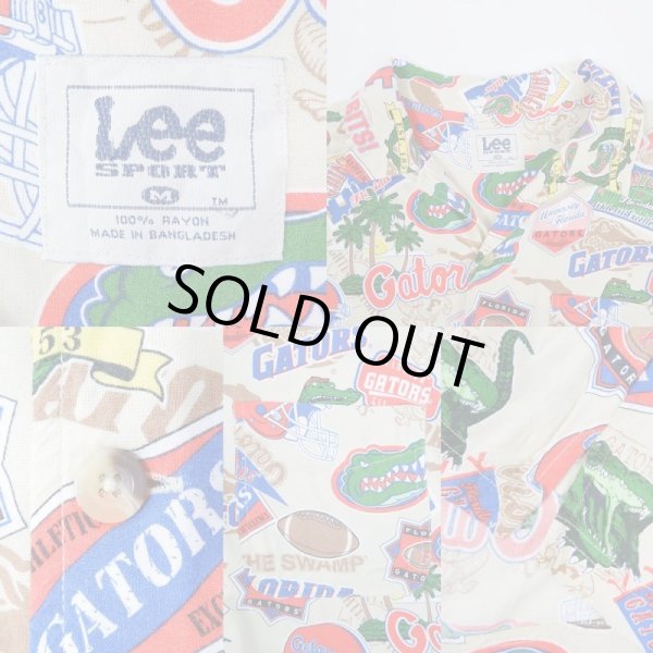 画像3: 00's Lee SPORT 総柄 レーヨンシャツ "FLORIDA GATORS" (3)