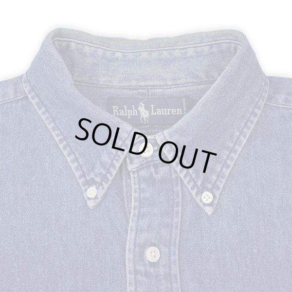 画像3: 90's Polo Ralph Lauren デニムボタンダウンシャツ (3)