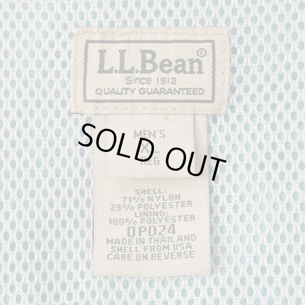 画像2: 00's L.L.Bean ナイロンフィッシングシャツ "TIFFANY BLUE" (2)