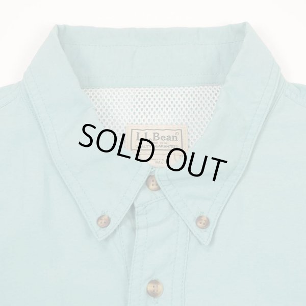 画像4: 00's L.L.Bean ナイロンフィッシングシャツ "TIFFANY BLUE" (4)