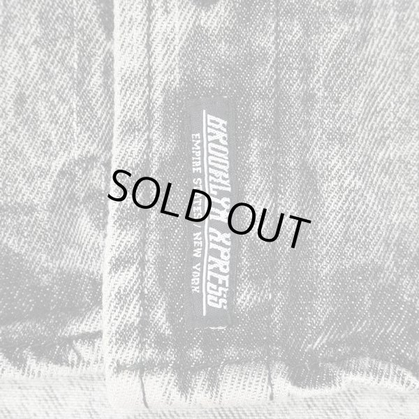 画像4: 00's BROOKLYN XPRESS ブラックデニム ベースボールシャツ (4)