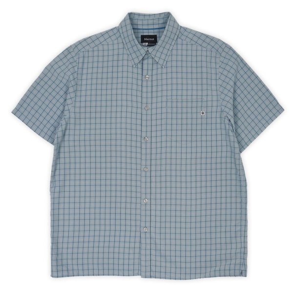 画像1: 00's MARMOT S/S レーヨンシャツ (1)