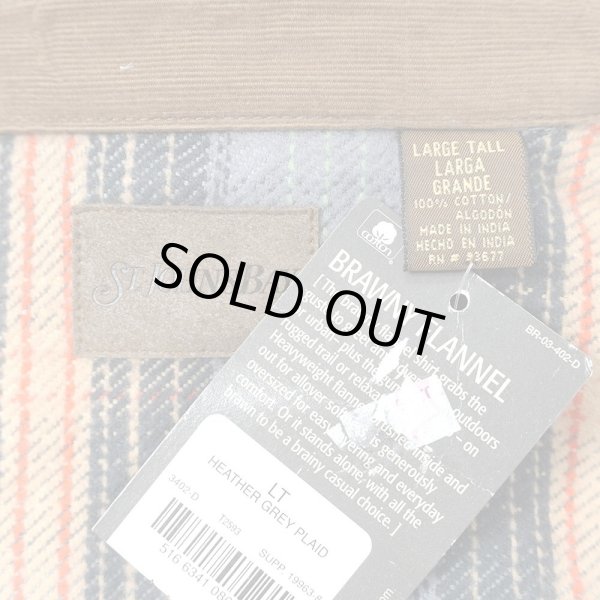 画像2: Late 90's ST JOHN'S BAY ヘビーネルシャツ "DEADSTOCK / GRAY PLAID" (2)