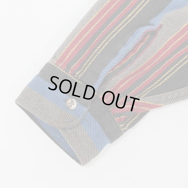 画像4: Late 90's Prentiss マルチストライプ柄 ヘビーネルシャツ (4)