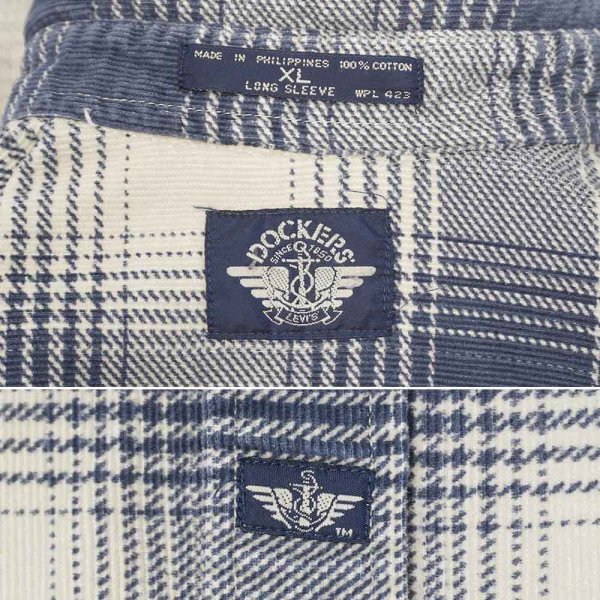 画像2: 90's DOCKERS プリントコーデュロイシャツ (2)