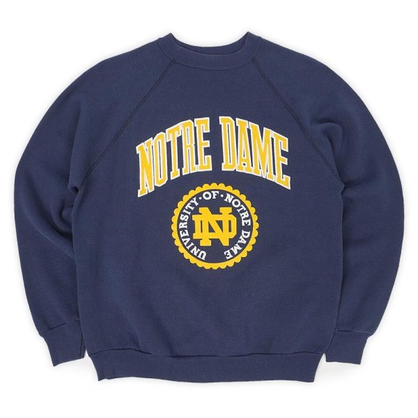 画像1: 80's NOTRE DAME カレッジプリント スウェット "MADE IN USA" (1)