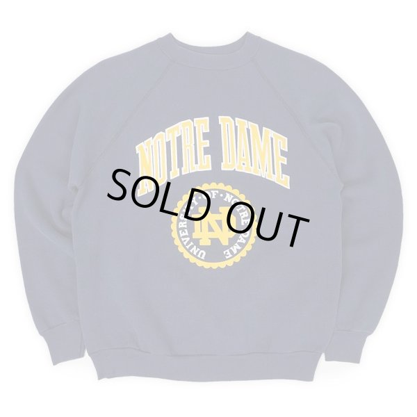 画像1: 80's NOTRE DAME カレッジプリント スウェット "MADE IN USA" (1)