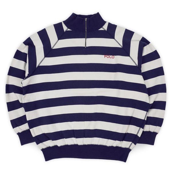 画像1: 90's Polo Ralph Lauren ハーフジップスウェット (1)