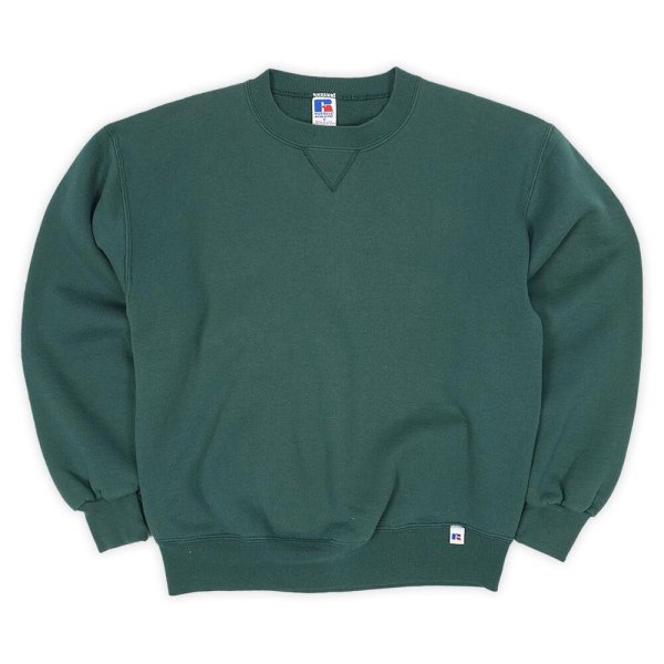 画像1: 90's RUSSELL ブランクスウェット “TEAL GREEN / MADE IN USA” (1)