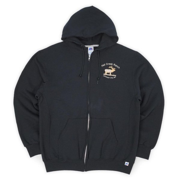 画像1: 00's RUSSELL フルジップ スウェットパーカー "BLACK" (1)