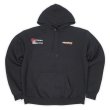 画像1: 00's Champion 企業ロゴ刺繍/プリント スウェットパーカー "BLACK" (1)