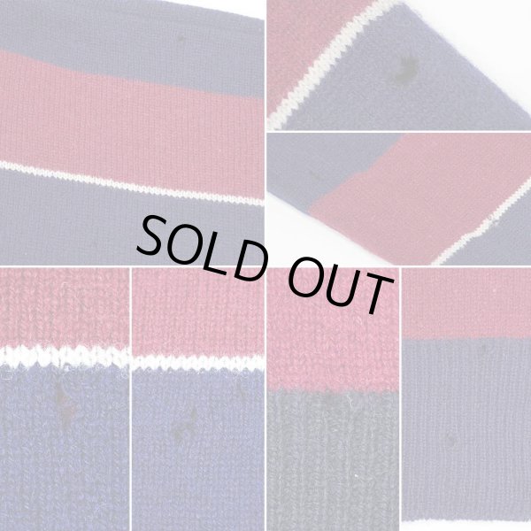 画像4: 80's LANDS' END マルチボーダー柄 ラムウールカーディガン "MADE IN SCOTLAND" (4)