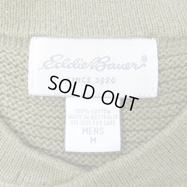 画像2: 00's Eddie Bauer ヘンリーネック コットンニット (2)