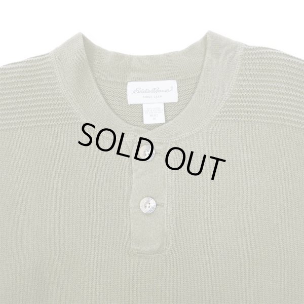 画像3: 00's Eddie Bauer ヘンリーネック コットンニット (3)