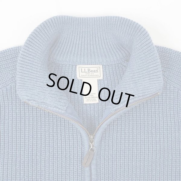 画像3: 00's L.L.Bean コットンドライバーズニット “BLUE” (3)