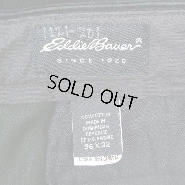 画像3: 90's Eddie Bauer 2タック 太畝コーデュロイトラウザー "DEADSTOCK / BLACK" (3)