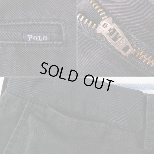 画像5: 00's Polo Ralph Lauren ノータック チノトラウザ― "CLASSIC FIT / BLACK" (5)