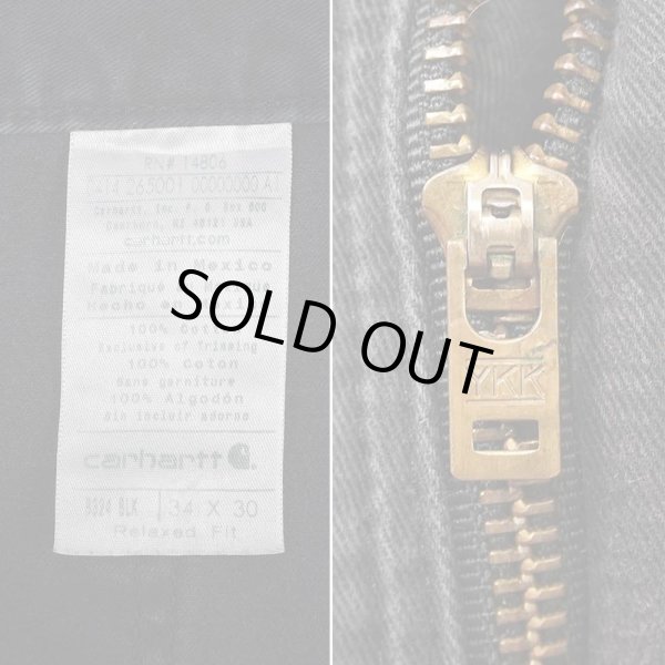 画像4: 00's Carhartt コットンツイル ペインターパンツ “BLACK / W34 L30” (4)